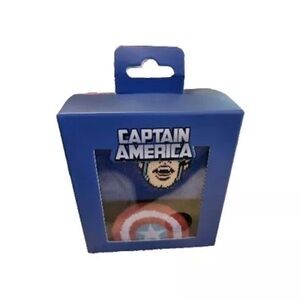 NEW!LIMITED EDITION MARVEL CAPTAIN AMERICA CREW SOCKS 2 PACK SIZE6-12 Shield Box